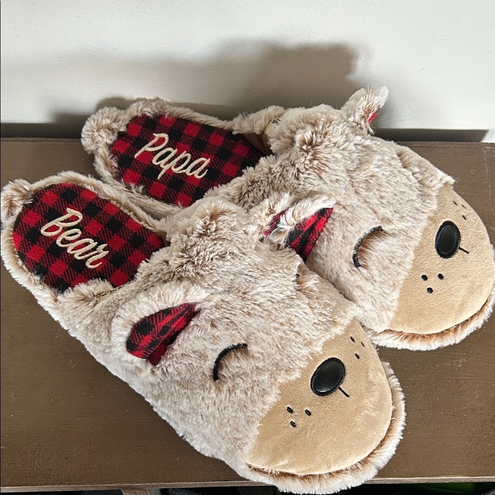 NWOT Dearfoams Papa Bear Slippers Men’s size XL (13-14)